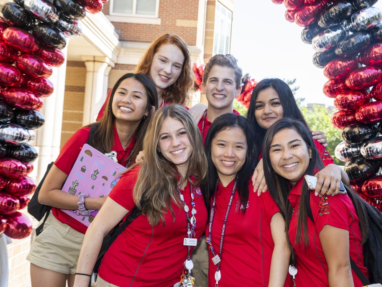 Students attending Orientation