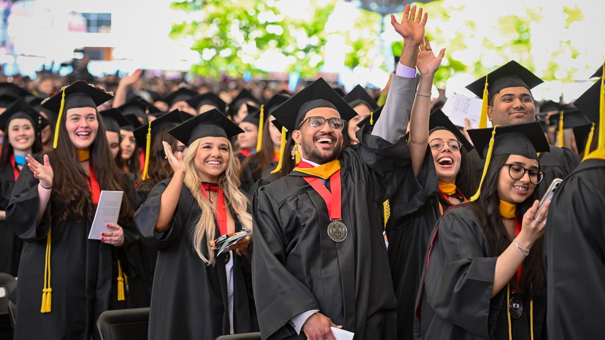 Students at MCPHS Commencement.