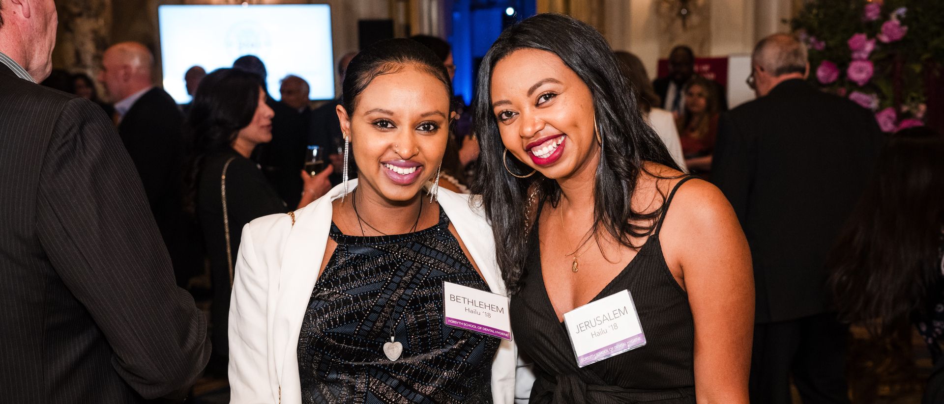 Two women at the MCPHS Bicentennial Celebration.