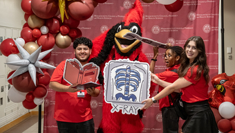 Students attending Orientation at MCPHS. 