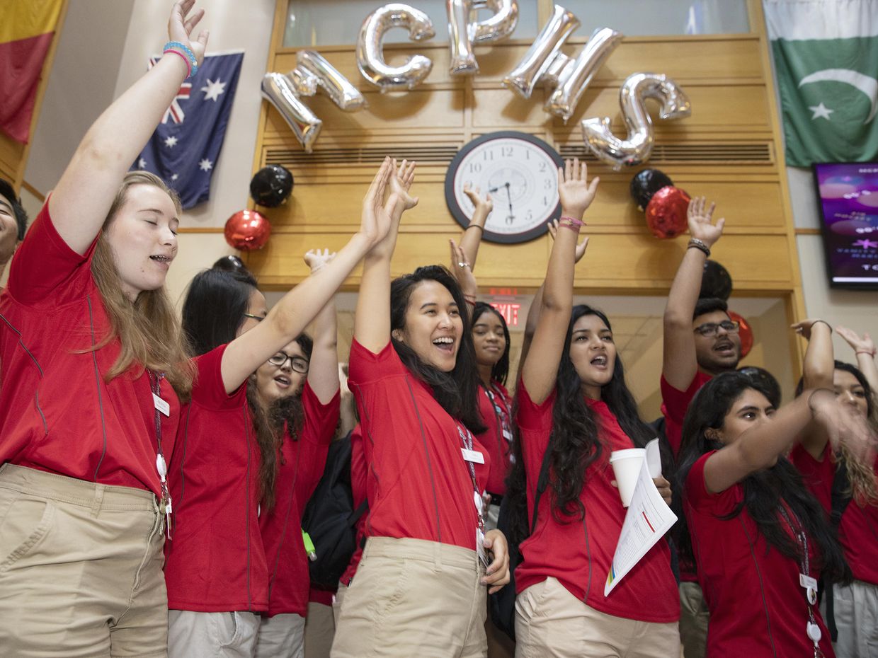 Students attending Orientation