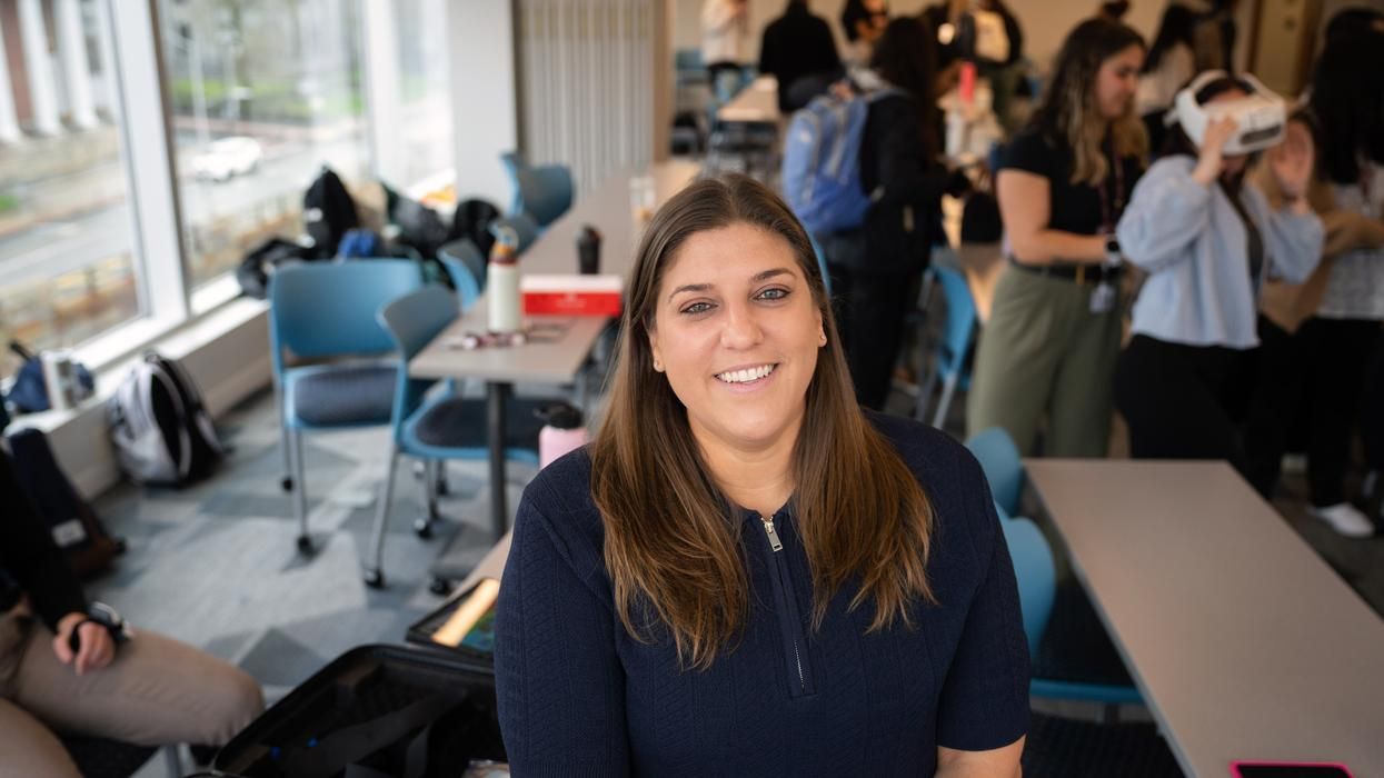 MCPHS Assistant Professor Megan Silvia in an OT lab.