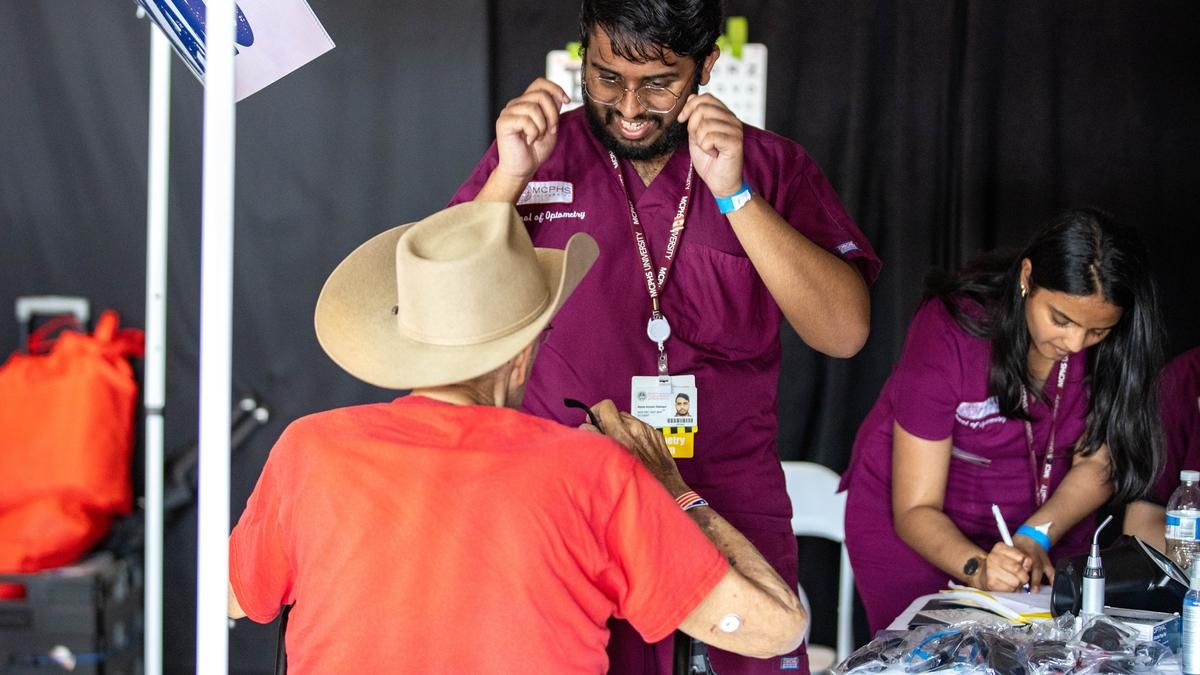 Students from the School of Optometry participated in the 19th annual Stand Down veterans event in Worcester.