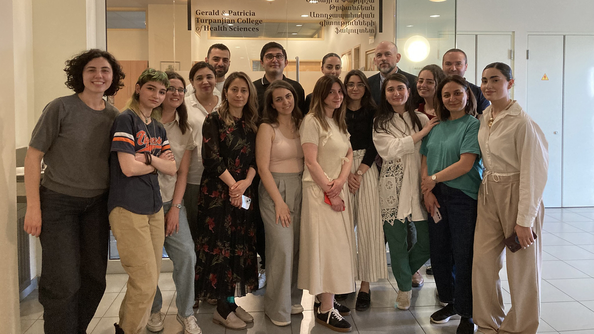 Dr. Nascarella and MPH students from the American University of Armenia.