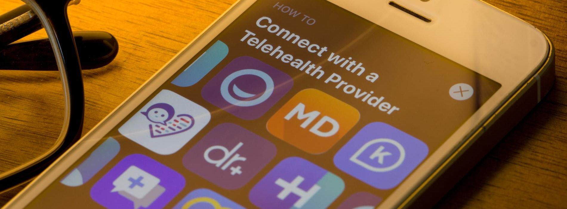 Phone screen connecting with a telehealth provider. 