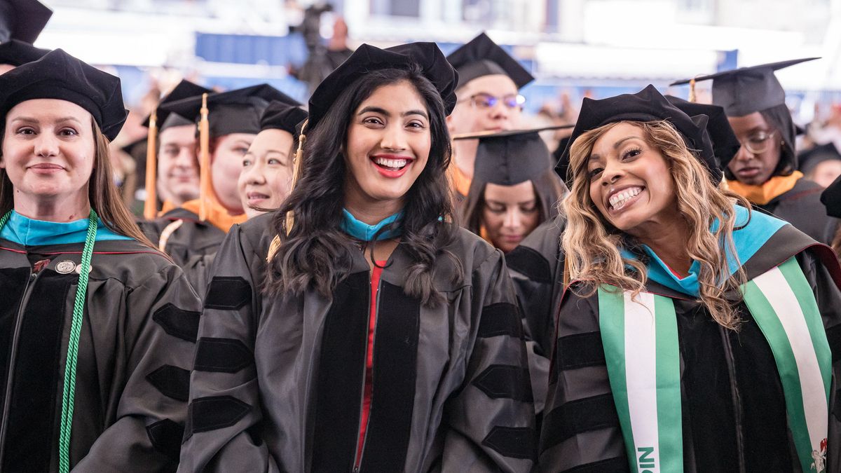 MCPHS students at Spring Commencement 2025.