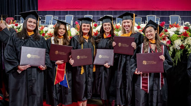 Students at MCPHS Winter Commencement 2024