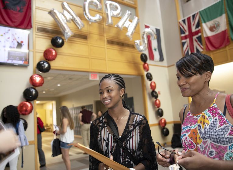 Students attending Orientation