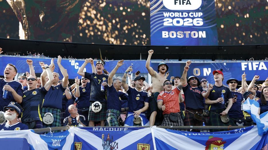Scotland fans during the FIFA 2026 Group C match between Scotland and Morocco at Boston Stadium on June 20, 2026, in Foxborough, United States.