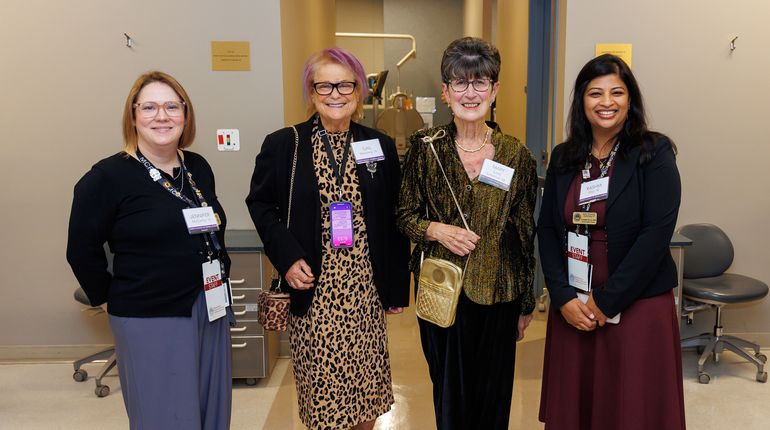 Mary Kellerman, Forysth School of Dental Hygiene Alum, at an MCPHS reunion. 