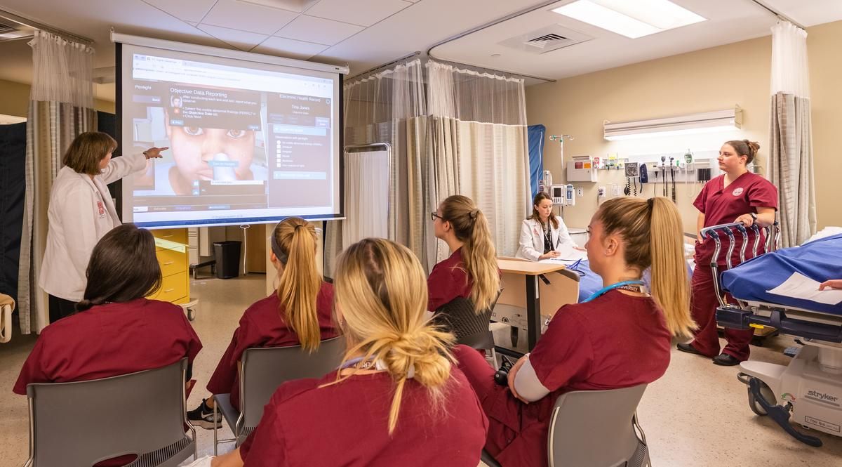 School of Nursing class