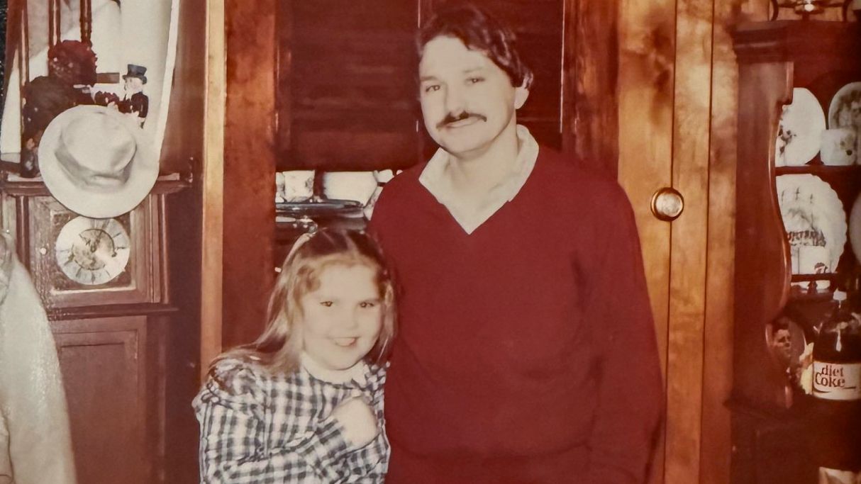 Kaelen Dunican as a child with her father, John Michael "Mike" Dunican