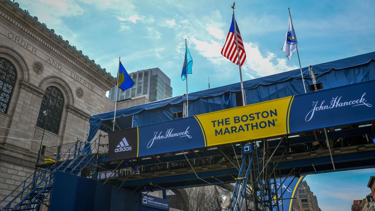 Boston Marathon sign