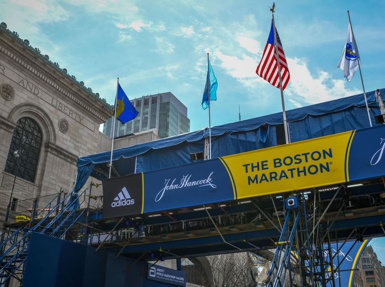 Boston Marathon sign