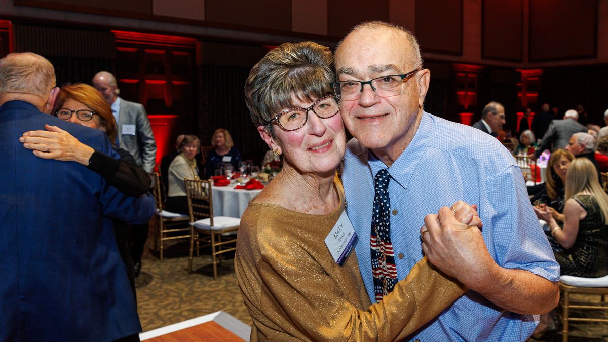 MCPHS alums dance at the Golden Grad Reunion 2026.