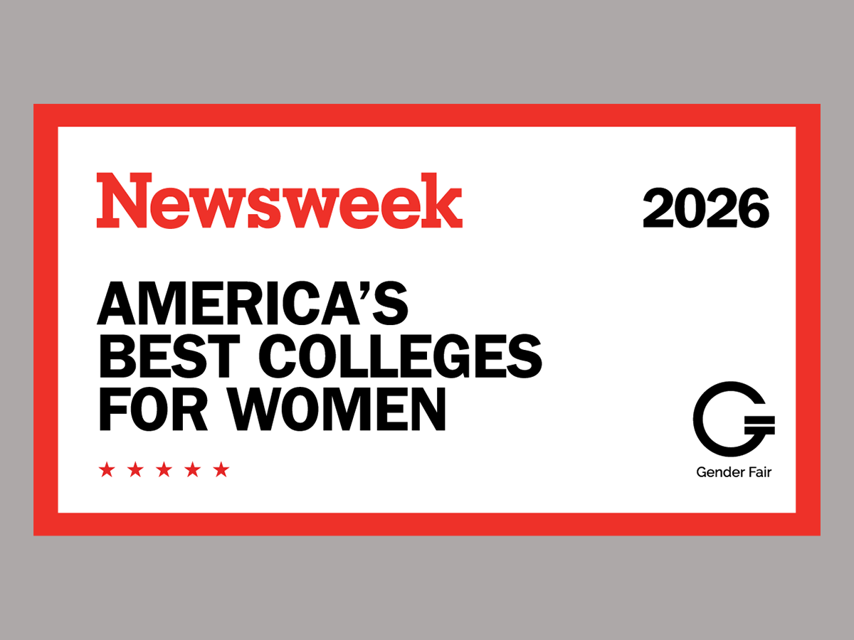 Graphic with copy: Newsweek, America's best colleges for women, 2026.
