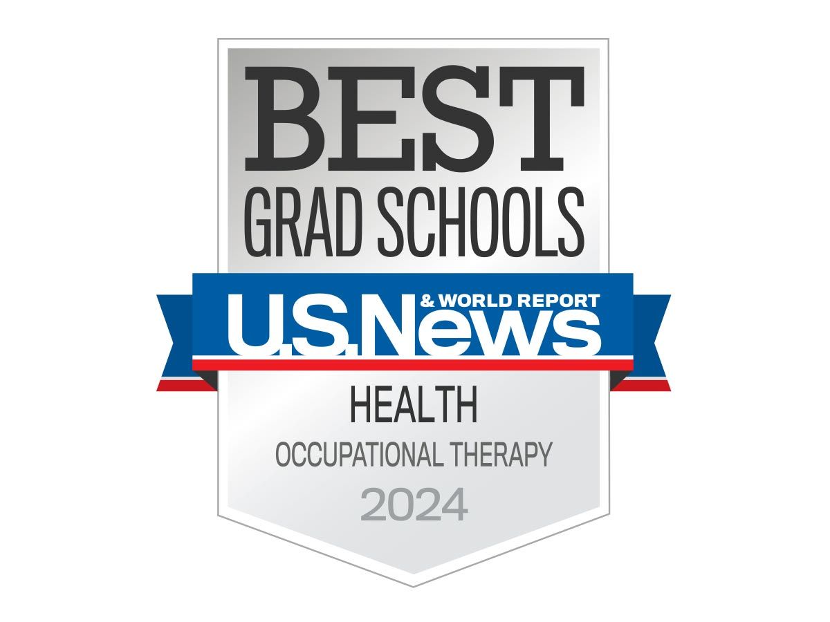 Graphic of Badge Best Grad Schools, Health, Occupational Therapy, US News and World Report. 