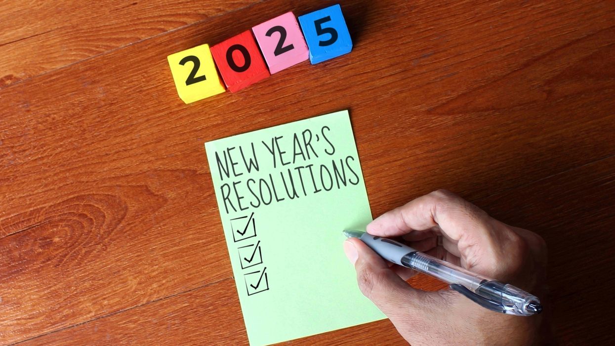 2025 New Year's Resolution checklist.