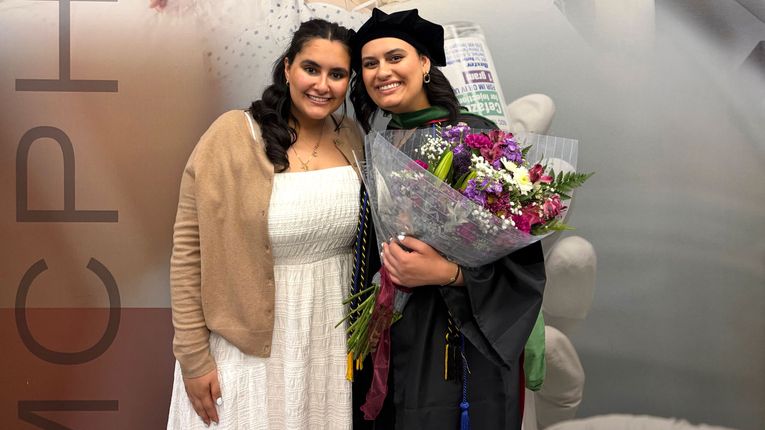 Botamina and Mariem Girgis, two MCPHS Doctor of Optometry alumnae.