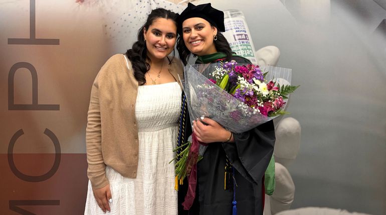 Botamina and Mariem Girgis, two MCPHS Doctor of Optometry alumnae.