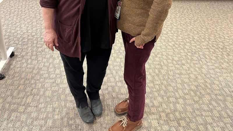 MCPHS nursing alum Cynthia Nichols, left, and Assistant Professor Carla Smith.