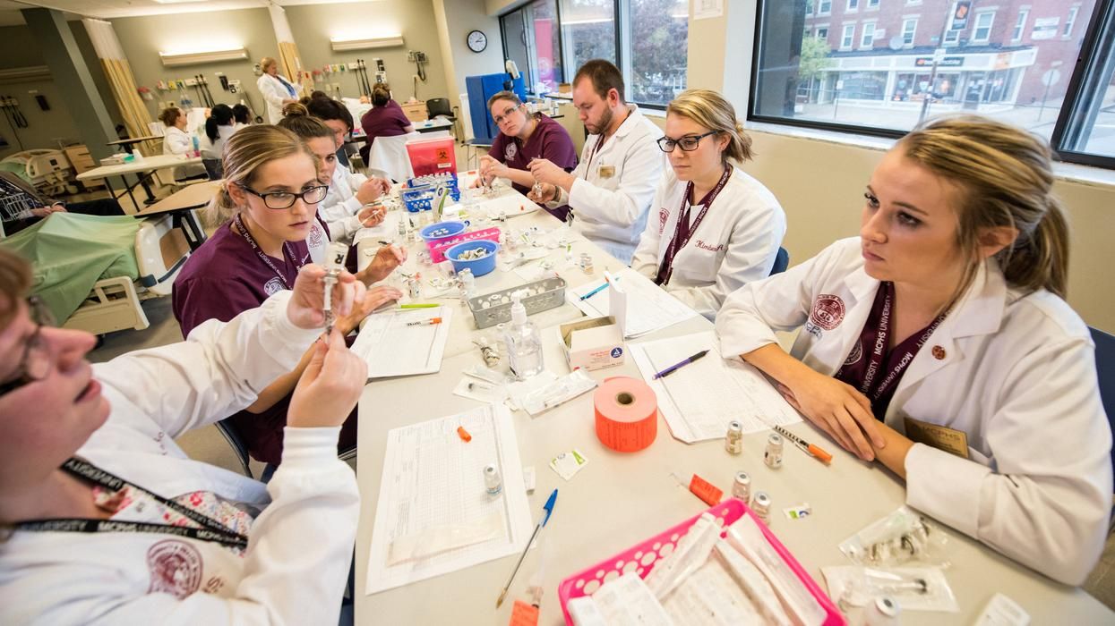 MCPHS Nursing students in classroom