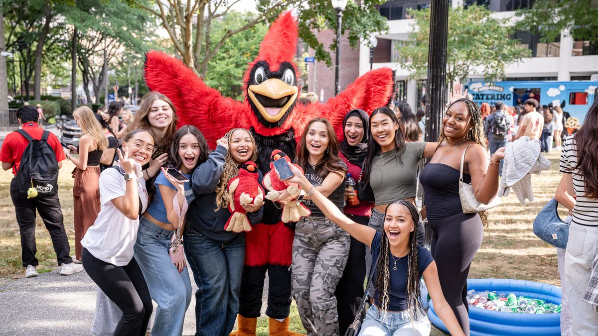 Student event in Evans Way Park, Boston.