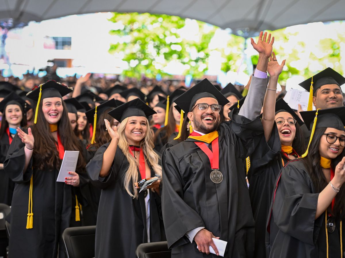 Students at MCPHS Commencement.