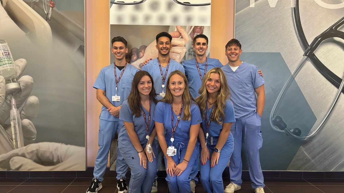 Tom Rezendes with peers from the Master of PA Studies (MPAS)--Manchester/Worcester program at MCPHS.