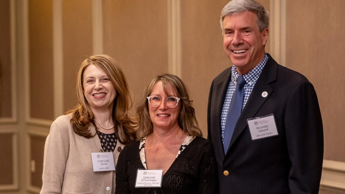 Provost Caroline Zeind, Darlene DiTomasso and President Lessard.