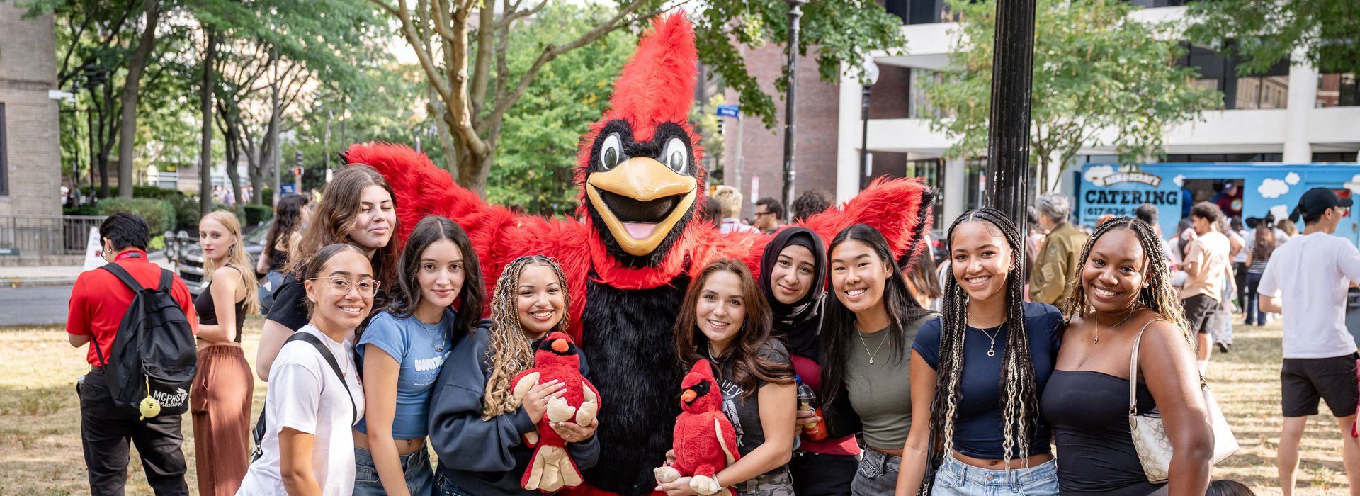 Student event in Evans Way Park, Boston.