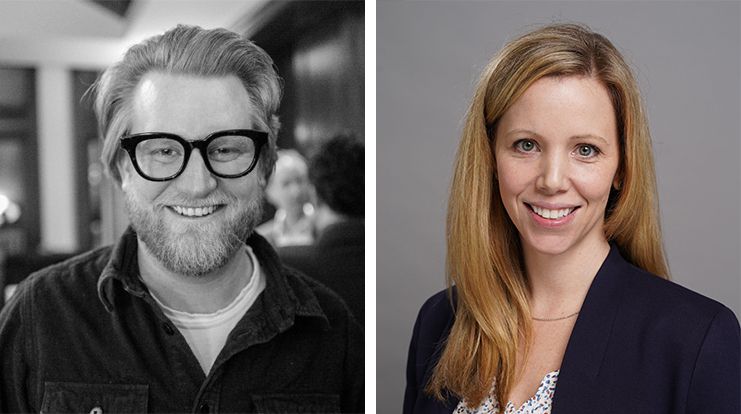 PillPack founder Timothy J. “TJ” Parker and  Pfizer executive Megan R. Brown.