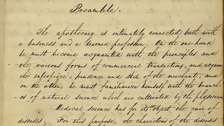 Constitution of the College of Pharmacy of Massachusetts.