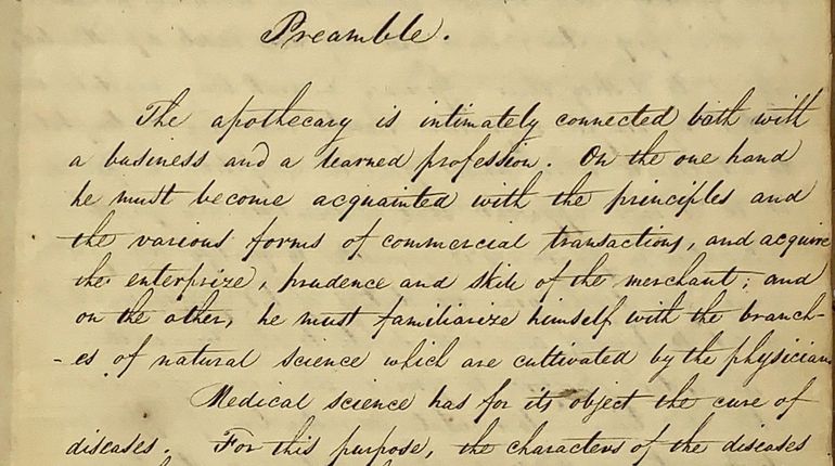 Constitution of the College of Pharmacy of Massachusetts.