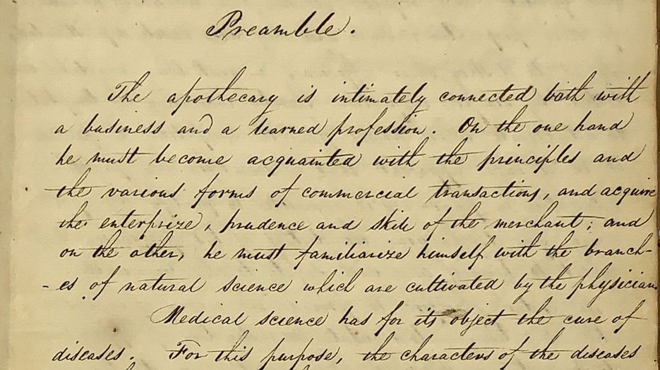 Constitution of the College of Pharmacy of Massachusetts.