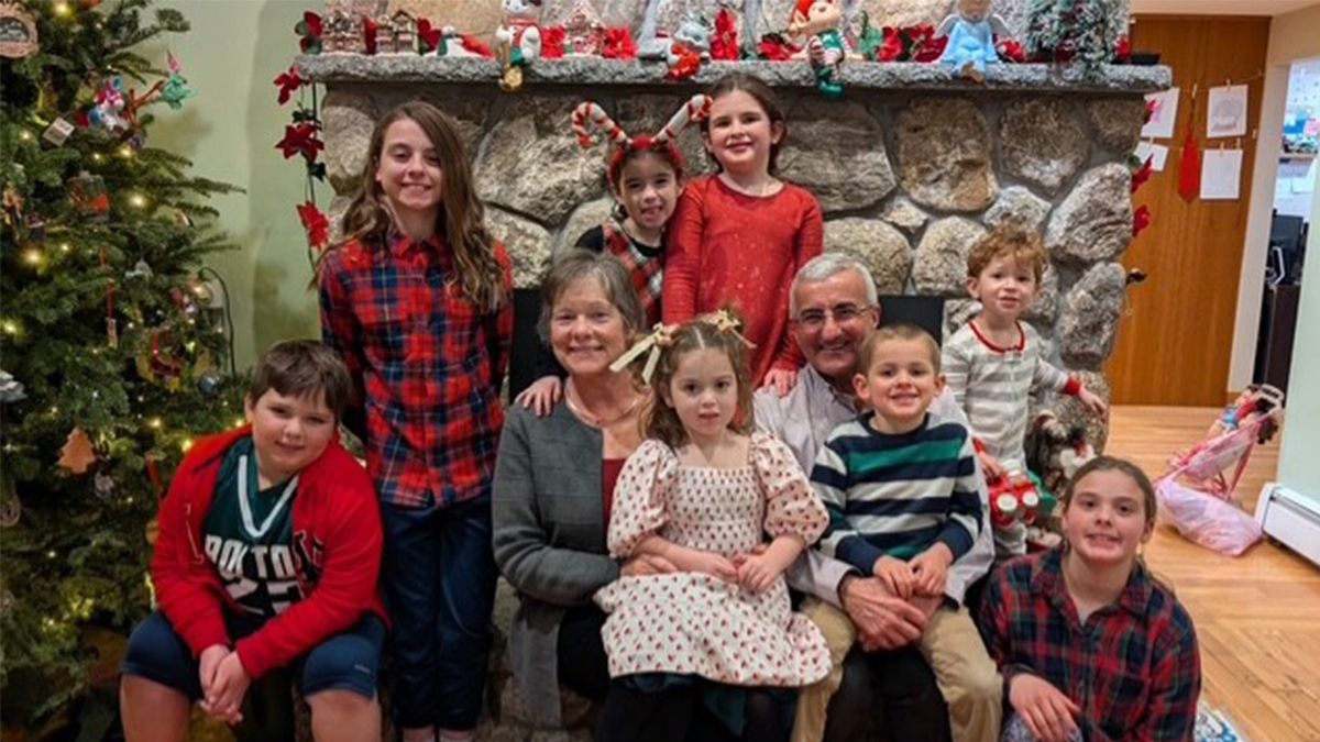 Cathy and Ed Taglieri with their grandkids.