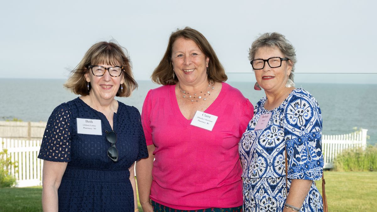 Three MCPHS alumnae at the 2026 Cape Cod Reception.