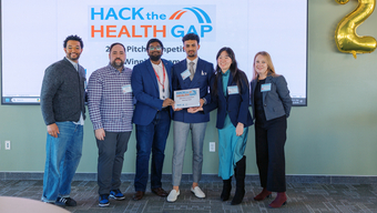 6 people at the Hack the Health Gap Innovation event.