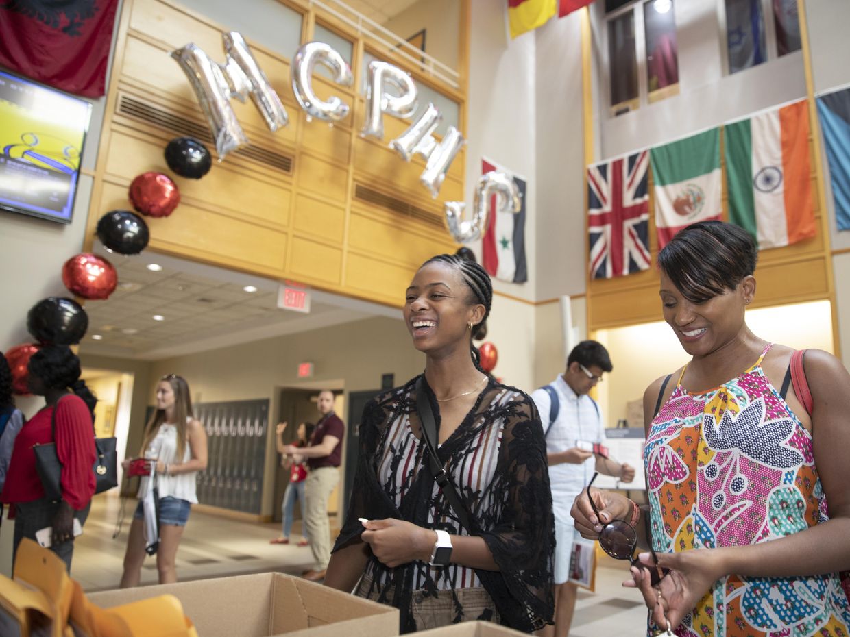 Students attending Orientation