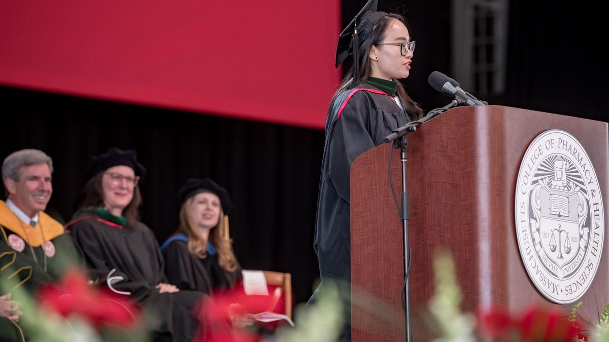MCPHS students at Spring Commencement 2025.