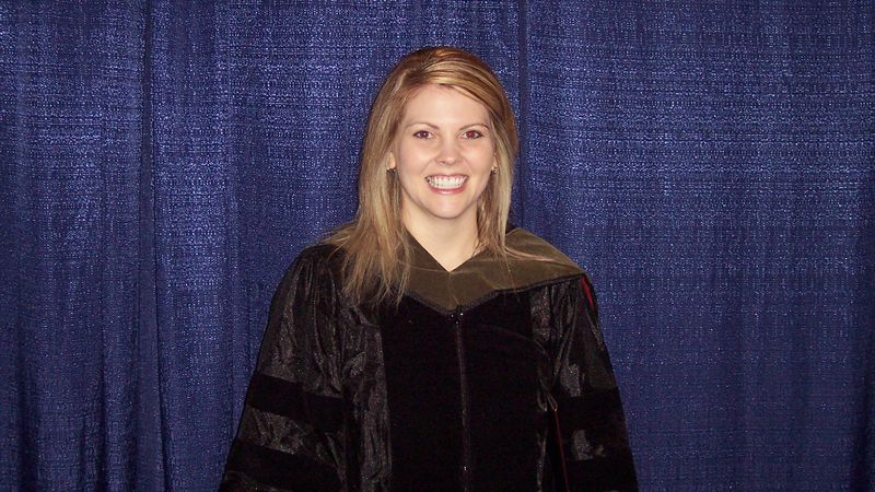 Kaelen Dunican at her graduation from MCPHS in 2006.