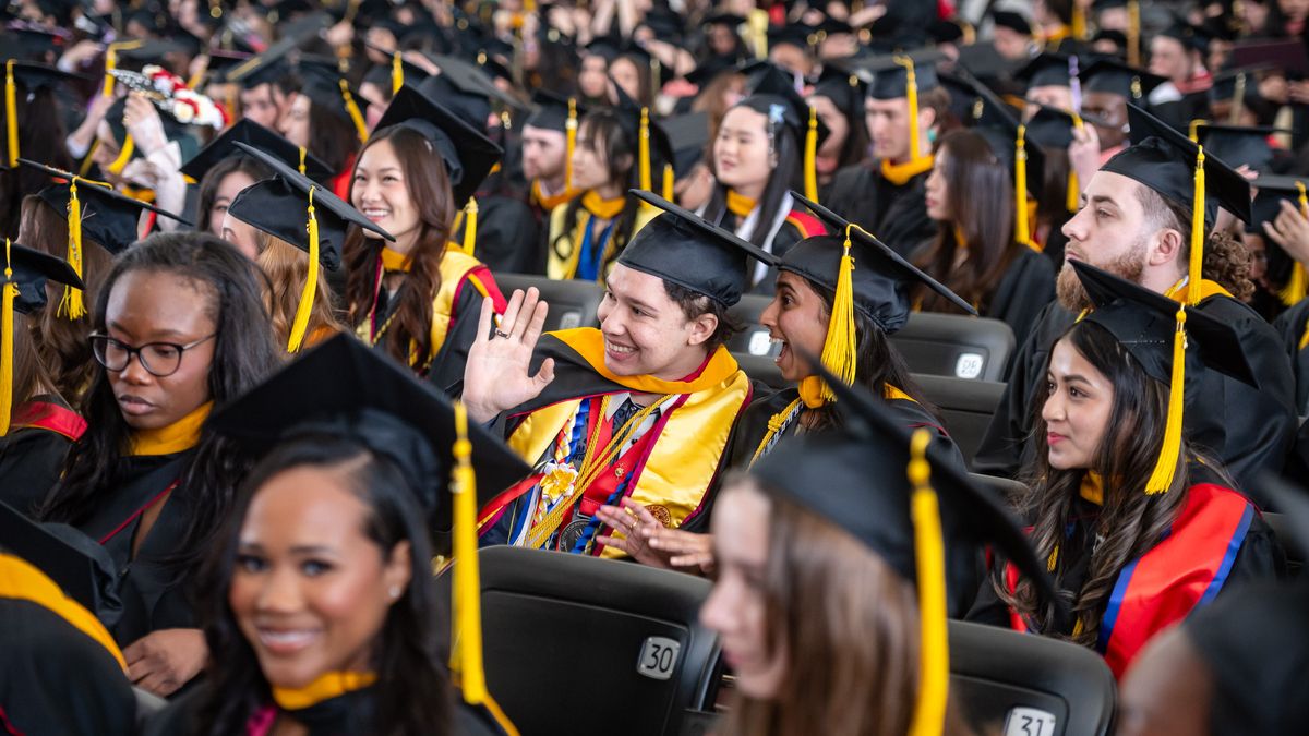 MCPHS students attending Spring Commencement 2026.