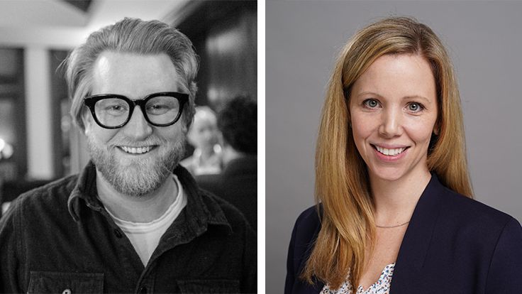 PillPack founder Timothy J. “TJ” Parker and  Pfizer executive Megan R. Brown.